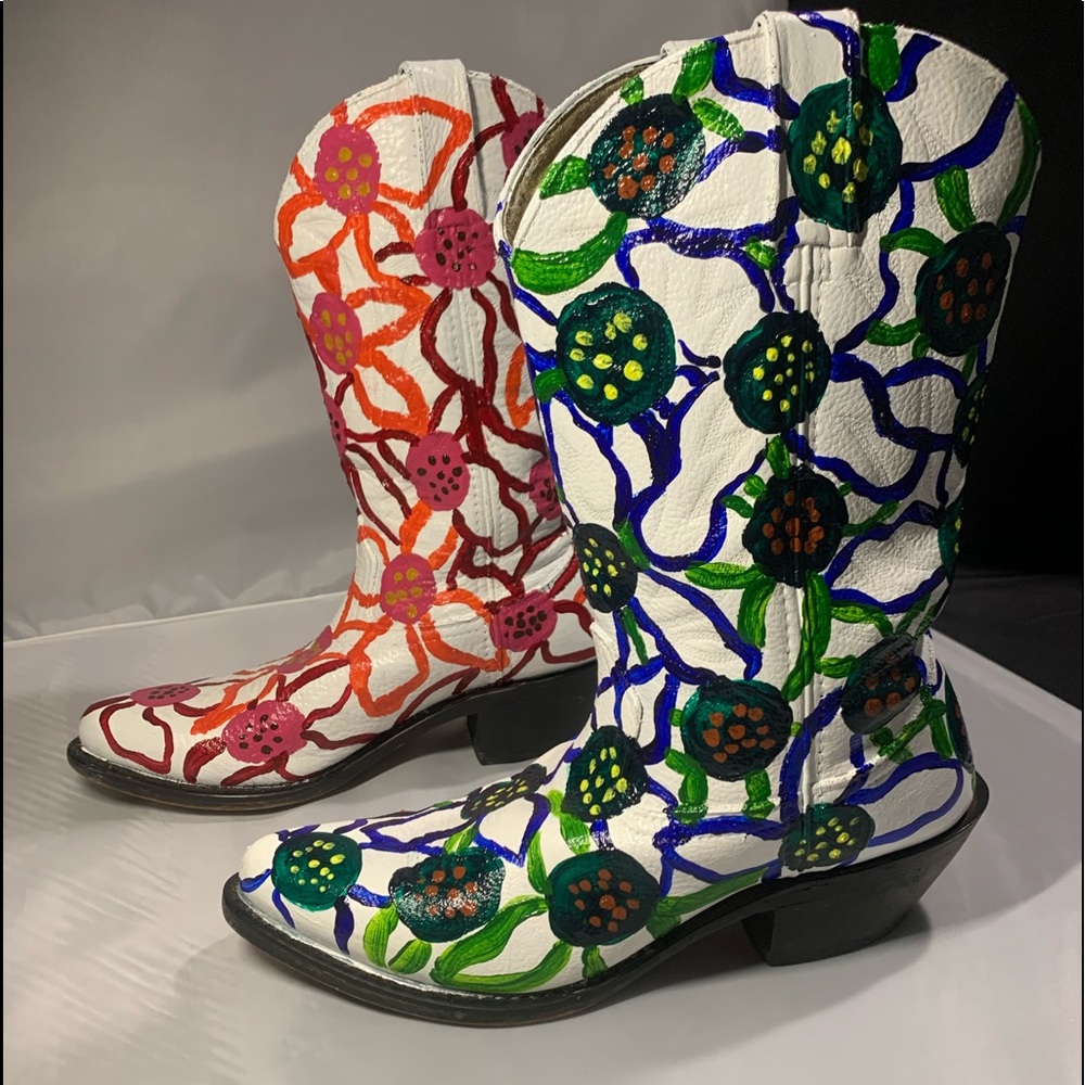 Hand painted cowboy boats